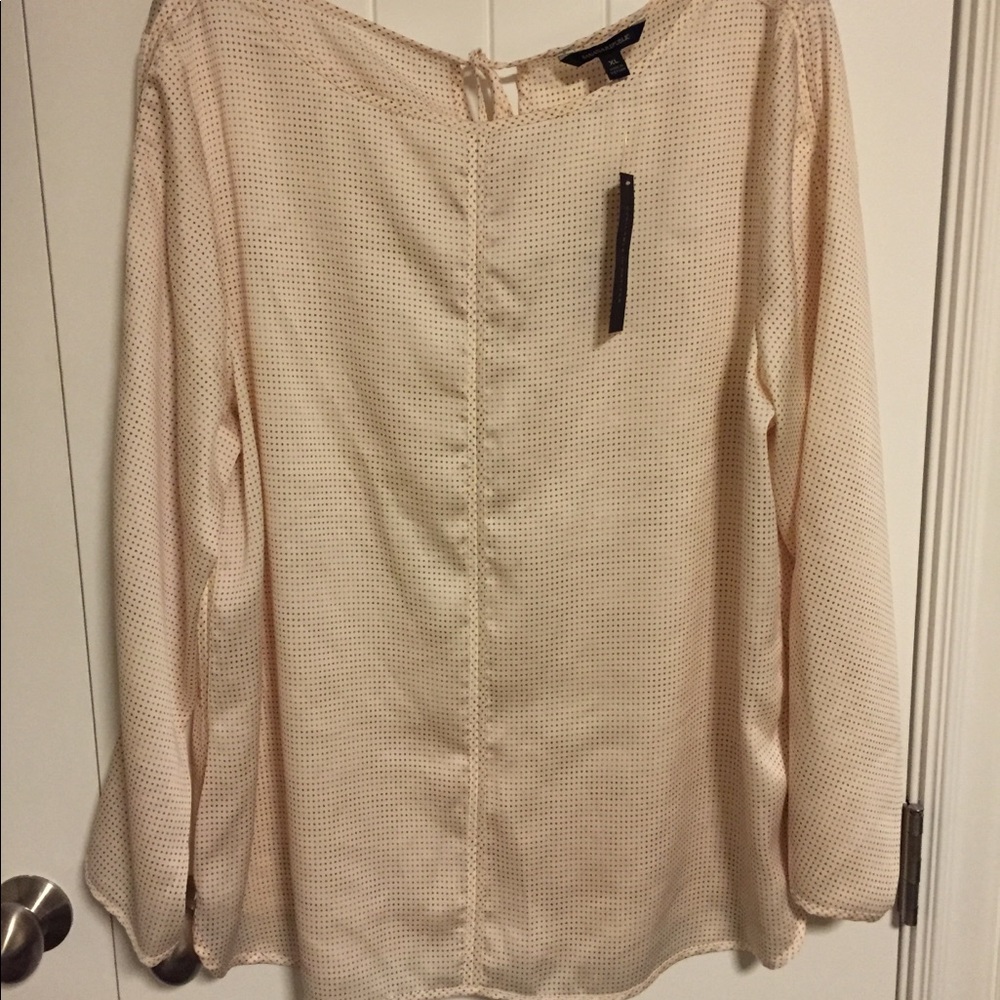 Banana Republic Silky Polka Dot Blouse w/Back Ties